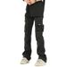 Nordmann American Style Functional Black Jeans For Men With Design Sense, Multi-Pocket Cargo Pan, Loose Straight-Leg Casual_mkmklike.com
