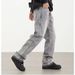 Men's Light Gray Washed Denim Jeans Relaxed Straight Leg Distressed Hem Midweight Cotton High Street Fashion Summer Pants_mkmklike.com