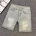 ZaSaFran Men's Trendy Summer Denim Shorts Ripped Five Point Pants Casual Fashion for Men_mkmklike.com