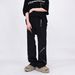Zipper Design, Micro Flared Black Jeans, Men's American High Street Niche Straight Leg Loose Pants_mkmklike.com