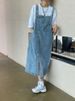 K Cowboy Shoulder Strap Skirt, Female Design Sense, Niche Temperament, Loose Strap Skirt, Slimming Casual Dress_mkmklike.com