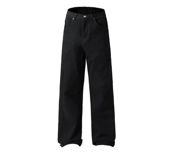 Streetwear Washed Jeans – Relaxed Fit Slight Flare For Men (Black & Vintage Wash, Sizes M-4XL)_mkmklike.com