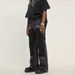 Men's Clothing Stitching Washed Black Flared Jeans High Street Style Cleanfit Pants Hiphop Trousers_mkmklike.com