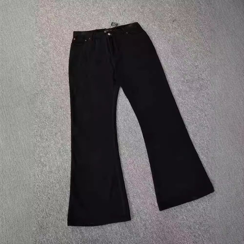 Men's Clothing Cleanfit High Street American Vibe Slim Paris Scimitar Bootcut Straight Flared Black Jeans Men_mkmklike.com