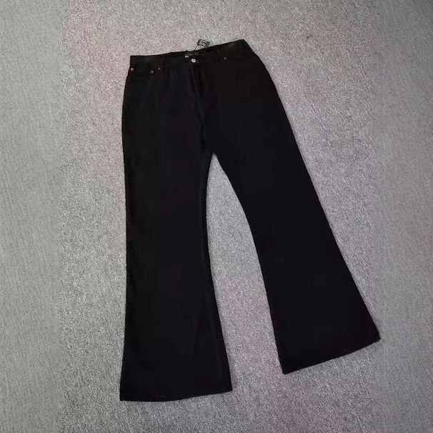 Men's Clothing Cleanfit High Street American Vibe Slim Paris Scimitar Bootcut Straight Flared Black Jeans Men_mkmklike.com