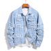 Pulse Pulse Ripped Slim Fit Jean Outerwear Men's Denim Jacket_mkmklike.com