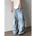 Men's Clothing High Street Fashion Brand Retro Washed Niche Loose Wide Leg Work Pants_mkmklike.com
