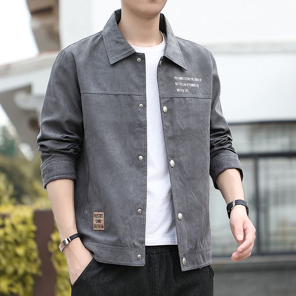 Suede Spring Autumn, Casual Fashion Label Denim, New Handsome And Versatile Jacket For Men In Loose Fitting Clothes_mkmklike.com