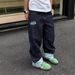 Men's Plaid Patchwork Rolled Hem Jeans - Relaxed Fit Straight Leg Trousers For Casual & Streetwear_mkmklike.com