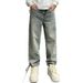 2024 American High Street Jeans Men's Loose Straight Leg Trendy Brand Set Versatile Pants_mkmklike.com