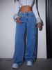 Y2K High-Waisted Bowknot Jeans – American Retro Washed Denim Pants (XS-XL, Light/Dark Blue)_mkmklike.com