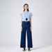 Coolmei Women's 9/10 Length Straight-Leg Pants, 2025 Spring New Style, Non-Stretch, Back Pocket, High-Waisted, Slimming_mkmklike.com