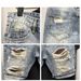 Summer Men's Fashion Straight Loose Denim Shorts Korean Fashion Streetwear Blue Slim Jeans Shorts Mens Crop Pants_mkmklike.com