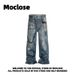 Moclose Retro Street Style Straight Leg Jeans For Men & Women – Vintage Washed Denim With Digital Print_mkmklike.com