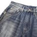 Washed Vintage Dirty Jeans Men's Long Street Style Punk Tie-Dye Gradient Frayed Loose Casual Straight Pants_mkmklike.com