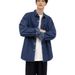 Cowboy Long Sleeved Korean Version Trendy Handsome Men's Workwear Shirt Spring Autumn Loose Casual Jacket_mkmklike.com