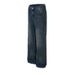 Men's Clothing Street Clenafit Retro Blue Distressed Jeans Men And Women Loose Wide Leg Straight Pants_mkmklike.com