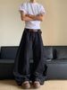 Men's Vintage Baggy Jeans - 90s Hip Hop Wide Leg Bell Bottom Denim Pants (S-XXXL, Black, Washed Cotton)_mkmklike.com