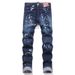 Men's Clothing Men's Stretchy Slim Fit Ripped Jeans Side Zipper High End Retro Casual Style Trousers Best Selling_mkmklike.com