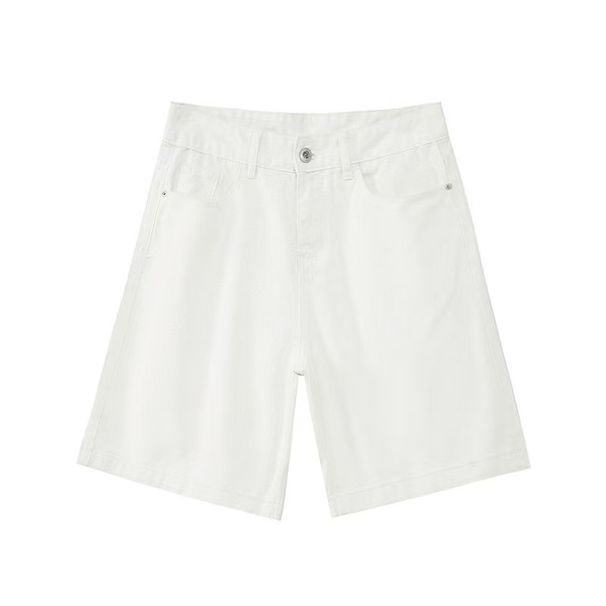 Summer Retro Washed Distressed Denim Shorts For Men Loose Casual Straight Leg Wide Leg Pants_mkmklike.com