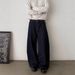 Vintage Raw Denim Jeans - Oversized Relaxed Fit Straight Leg Pants For Men & Women, Black & Blue Fashion Trends_mkmklike.com