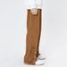 Nordmann Brown Workwear Jeans For Men, Autumn And Winter Design, Niche Casual Pants With Side Zipper, Loose Straight-Leg Trousers_mkmklike.com