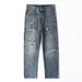 Men's Clothing Spring/Summer Retro Blue Distressed Ripped Jeans, Loose Straight Leg, European And American Casual Wide Leg Jeans For Men_mkmklike.com