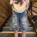 Men's Black Ripped Denim Shorts Trendy Brand Summer Workwear Jeans American Retro Style Cool And Stylish_mkmklike.com