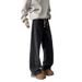 Wide Striped Jeans For Men And Women, New American Washed Distressed Loose Straight Leg Casual Long Pants_mkmklike.com