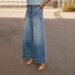 Women's High Waist Straight Leg Jeans - Stretchy Wide Fit Denim Pants With Vintage Wash, Slimming & Comfortable, Sizes S-XXL_mkmklike.com