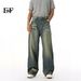 EF JEANS | 2025 New American Retro Old Water Ripple Design Stylish Straight Jeans Casual Pants_mkmklike.com