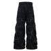 Men's Clothing Pleated Waxed Jeans Men And Women Niche Hand Stitched Distressed Trousers_mkmklike.com