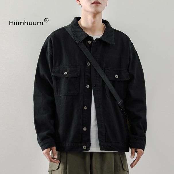Loom Spring Autumn Vintage Denim For Men Korean Style Trendy Top New Fashion Brand European And American Street Loose_mkmklike.com