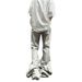 American Street Retro Heavy Rough Edge Gradual Change Jeans Men's High Street Horn Trousers Men Ins_mkmklike.com