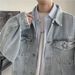 Loom Men's Denim Jacket 2024 New Stylish Loose Trendy Brand Student Coat Korean Version Spring Autumn Casual Top_mkmklike.com