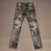 Men's Slim Straight Fit Jeans Mid-Rise Casual Pants Vintage Print Washed Denim Blue-Grey 28-36 Sizes for Fall Winter_mkmklike.com