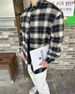 2025 Loe Home Spring New Plaid Leather Zipper Jacket Men's Loose Business Casual Coat_mkmklike.com