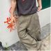 Men's Clothing Vintage American Streetwear Cargo Pants - Relaxed Fit Straight Leg Denim Pants With Multiple Pockets, Casual & Stylish For Autumn_mkmklike.com