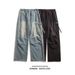 Fashionable Design Workwear Jeans Men's Summer New Style Washed And Worn Loose High Street Wide Straight Leg Pants_mkmklike.com