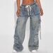 Men's Retro Streetwear Workwear Jeans - Hip Hop Baggy Denim Pants With Vintage Design_mkmklike.com