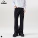 High Street Stretch Flare Jeans – Slim Fit Bootcut Denim Pants With Vintage Wash (Black)_mkmklike.com