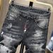 Men's Clothing Stretch Trousers Trendy Street Brand Hand Painted Paint Dots Hole Patches Jeans For Men_mkmklike.com