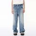 Men's Clothing Summer New Products Retro White Washed Pattern Design Drape Straight Jeans_mkmklike.com