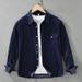 Artistic Men's Denim Long Sleeved Shirt New Fashion Versatile Casual Loose Top_mkmklike.com