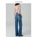 Women's High Waist Straight Leg Jeans – Slim Fit Stretch Denim Pants, Retro Blue Wash, Comfortable & Flattering_mkmklike.com