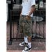 Retro Camouflage Wide Leg Cargo Denim Shorts for Men Casual Versatile Five Point Trendy Summer Pants_mkmklike.com