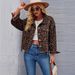 Leopard Print Denim Short Jacket Women's Casual Fashion Autumn/Winter New Real Shot_mkmklike.com
