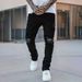 Men's Clothing Slim Fit Stretch Jeans With Ankle Zippers - Trendy Streetwear Denim Pants, Comfortable Cotton Blend, Black (S/M/L/XL/XXL)_mkmklike.com