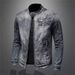 Loom Vintage Denim Motorcycle Jacket For Men, European And American Style, Turn-down Collar, Casual Feel, High-end_mkmklike.com