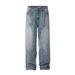 Vintage American Style Men's Jeans - Relaxed Fit High Waist Straight Leg Denim Pants For Casual Wear_mkmklike.com